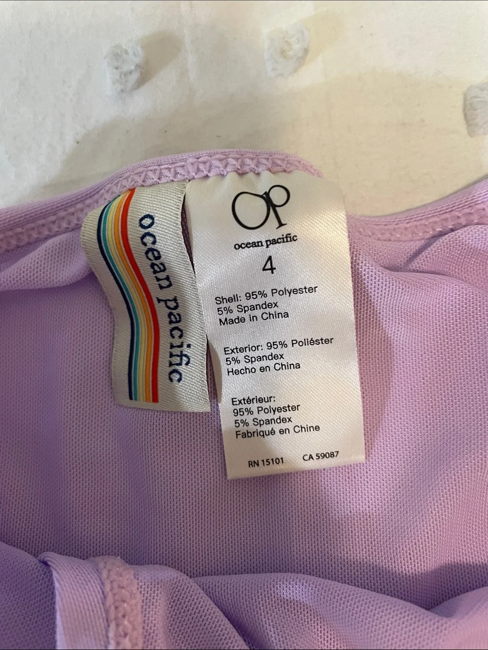 Size 4 swim Bundle wonder nation Navy Blue Rashguard & Lavender cover up Skirt